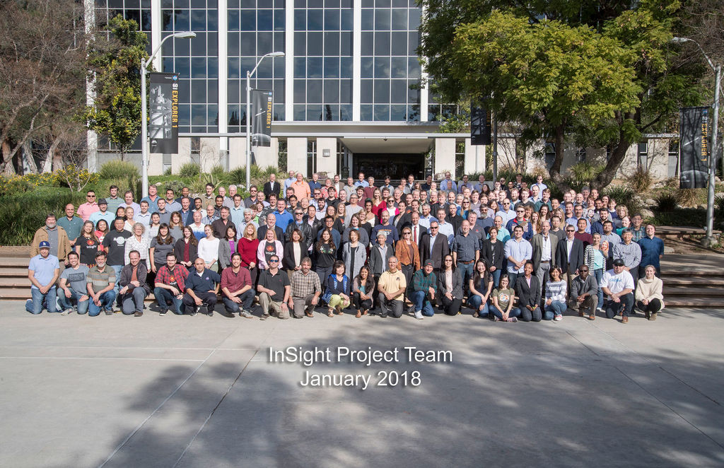Una foto del equipo del proyecto InSight.