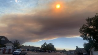 Smoke from the Lake Fire.