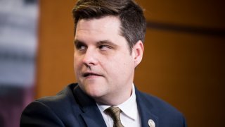 In this file photo, Rep. Matt Gaetz, R-Fla., speaks during a press conference on medical cannabis research reform on Thursday, April 26, 2018.