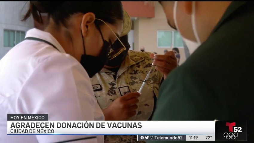 México agradece a EEUU donación de vacunas
