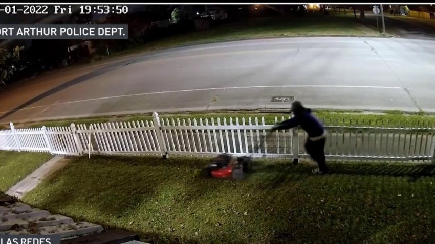 Viral: presunto ladrón de podadora cortó el césped del dueño antes de huir