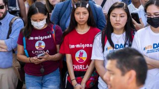 Un mitin a favor de los "Dreamers" y el programa DACA en los exteriores del Congreso de Estados Unidos en Washington DC.