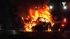 Muere una persona tras incendiarse su auto en un múltiple choque en una autopista