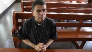 El obispo nicaragüense Rolando Álvarez, en una fotografía de archivo.