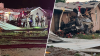 Automóvil se vuelca y “aterriza” sobre vivienda en Selma; muere la conductora