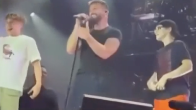 Están enormes: gemelos de Ricky Martin sorprenden al cantante en pleno concierto