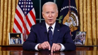 El presidente Joe Biden, durante su discurso desde la Oficina Oval en la Casa Blanca, este jueves.