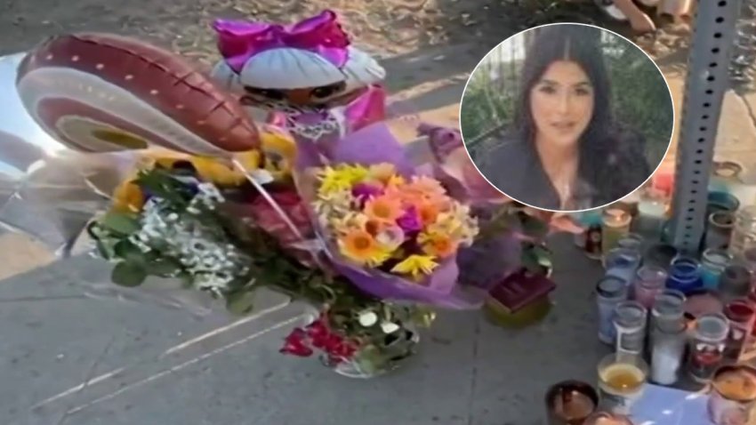Improvisan altar en memoria de mujer que fue baleada y atropellada en Fresno