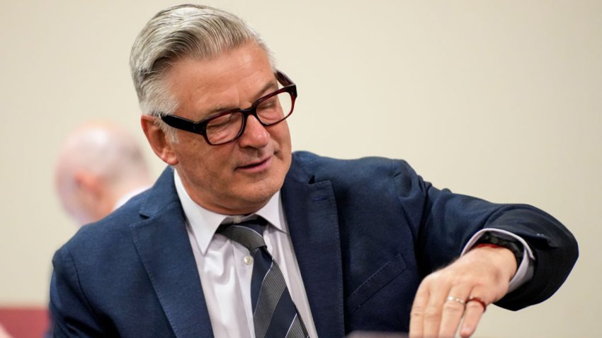 SANTA FE, NEW MEXICO – JULY 11: Alec Baldwin attends his manslaughter trial at First Judicial District Courthouse on July 11, 2024 in Santa Fe, New Mexico. Baldwin is facing a single charge of involuntary manslaughter in the death of cinematographer Halyna Hutchins on the set of the film “Rust”. (Photo by Ramsay de Give-Pool/Getty Images)