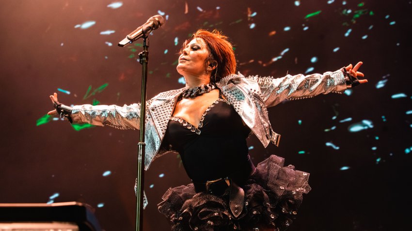 MONTERREY, MEXICO – OCTOBER 14: Alejandra Guzmán performs during a concert at Auditorio Citibanamex on October 14, 2023 in Monterrey, Mexico. (Photo by Medios y Media/Getty Images)