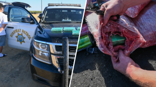 Decomisan libras de fentanilo en paquetes de carne durante una parada de tráfico en la carretera 5.