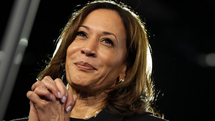 HARRISBURG, PENNSYLVANIA – OCTOBER 30: Democratic presidential candidate, U.S. Vice President Kamala Harris speaks at a rally at the Pennsylvania Farm Show Complex & Expo Center on October 30, 2024 in Harrisburg, Pennsylvania. With less than a week remaining before Election Day, Harris continues rallying with supporters in the battleground swing state of Pennsylvania while campaigning against Republican presidential nominee, former U.S. President Donald Trump. (Photo by Andrew Harnik/Getty Images)