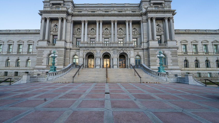 WASHINGTON, DC – FEBRUARY 26: A plaza and steps lead to the Thomas Jefferson Building of the Library of Congress on February 26, 2024, in Washington, DC. (Photo by J. David Ake/Getty Images)