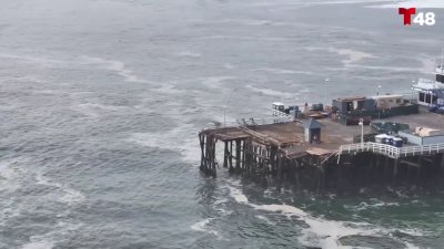 Parte del muelle de Santa Cruz colapsa; dos personas fueron rescatadas