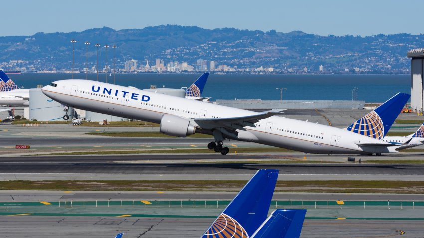 San Francisco, California, USA – February 24, 2018: Multiple United Airlines activities in San Francisco Airport. SFO is one of major hub of United in the USA, playing major role of its network.