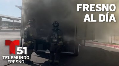 Fresno al Día: Un camión de trituración se incendia afuera de una estación de bomberos en Fresno
