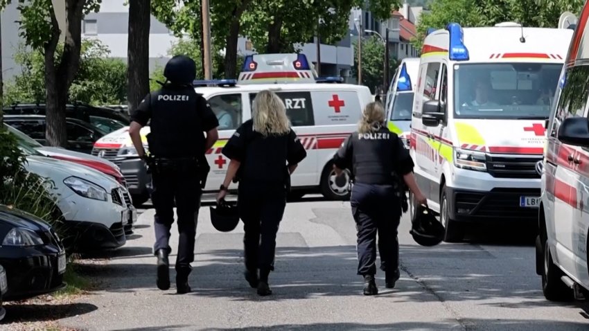First responders outside a school